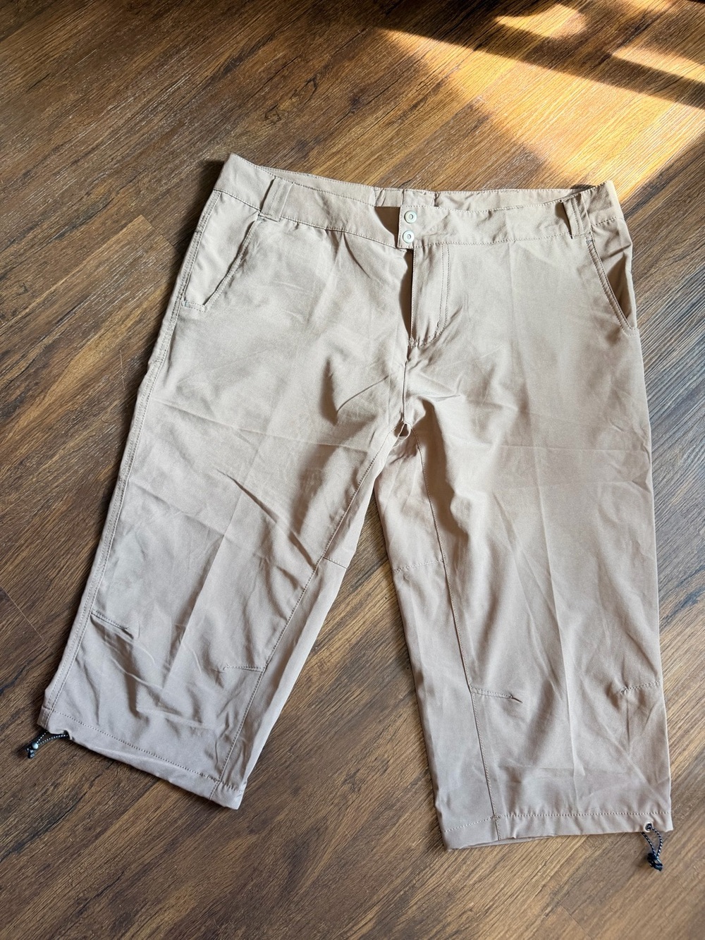 10,000 ft. Dark Beige Lightweight Active Wear Bermuda Shorts